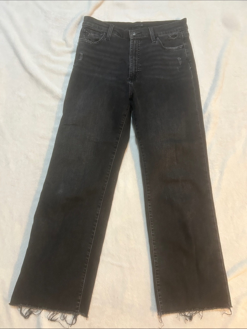 Joe's Jeans women’s Black Ankle Length Light Distressing Raw Hem Size 28